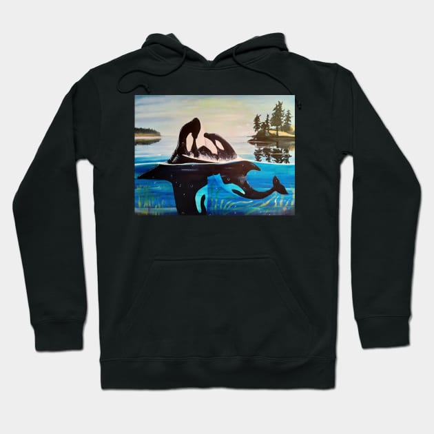 Orca Embrace Hoodie by Signe23